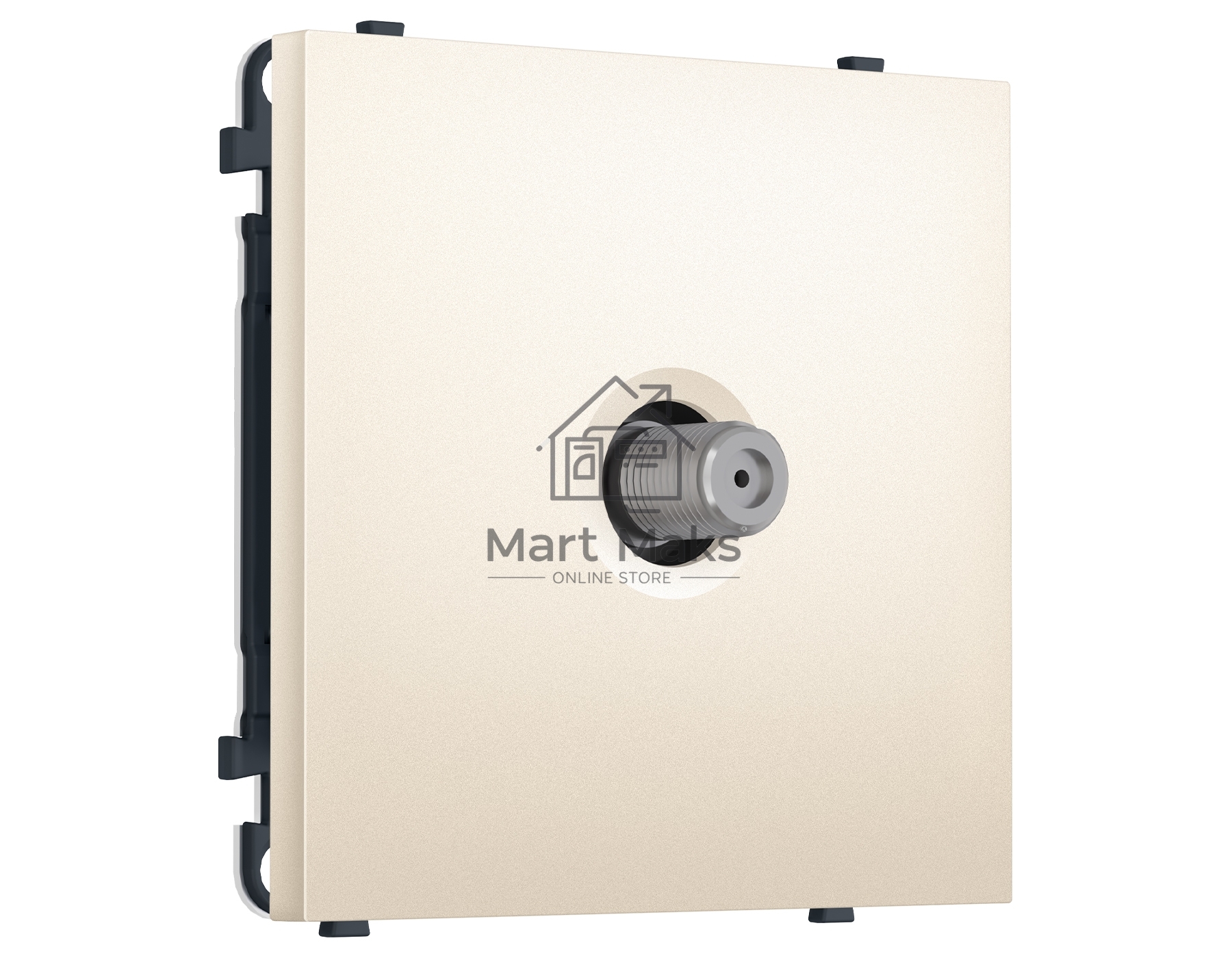 Комплект механизма TV розетки SAT SIGMA Жемчужно-кремовый 5-2400MHz 3.5dB QUANT PRO (SP2530, PR215)