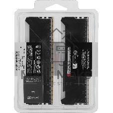 Оперативная память Kingston Fury Beast, DDR4, 32GB (2x16GB), 3200MHz, CL16, DIMM, с радиатором, RGB, черный