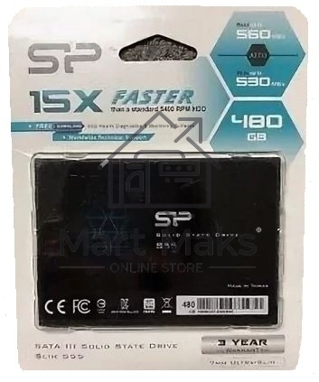 Накопитель SSD Silicon Power Slim S55, 480Gb, SATA, 2.5