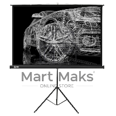 Экран Cactus 124.5x221 см Triscreen CS-PST-124x221 16:9 напольный рулонный черный Экран Cactus 124.5x221 см Triscreen CS-PST-124x221 16:9 напольный рулонный черный
