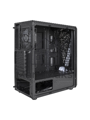 Компьютерный корпус Miditower ExeGate EVO-8225-NPX600 (ATX, БП 600NPX с вент. 12см, 2*USB+1*USB 3.0, черный, 2 вент. с RGb подсветкой и полоса на передней панели, боковая панель - закаленное стекло)