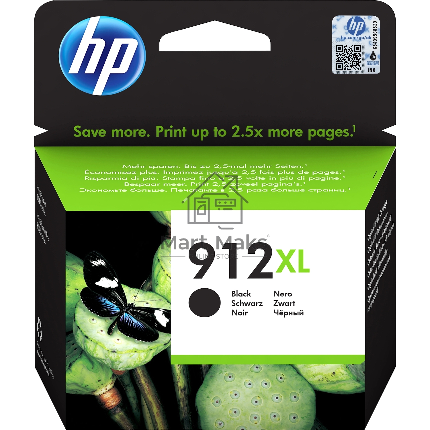 Картридж струйный HP 912 3YL84AE черный (825стр.) для HP OfficeJet 801x/802x