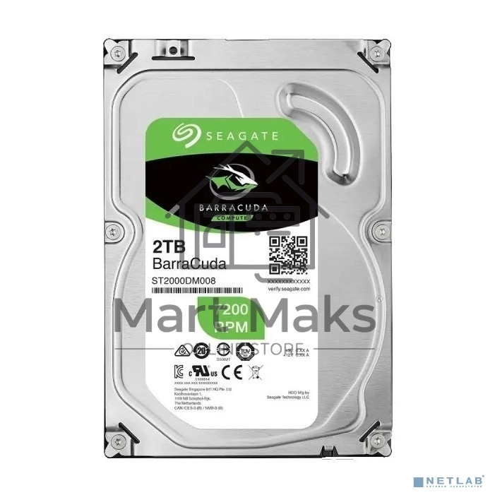 Жесткий диск Seagate Barracuda 2TB 7200RPMSATA6GB/S 256MB ST2000DM008 3.5