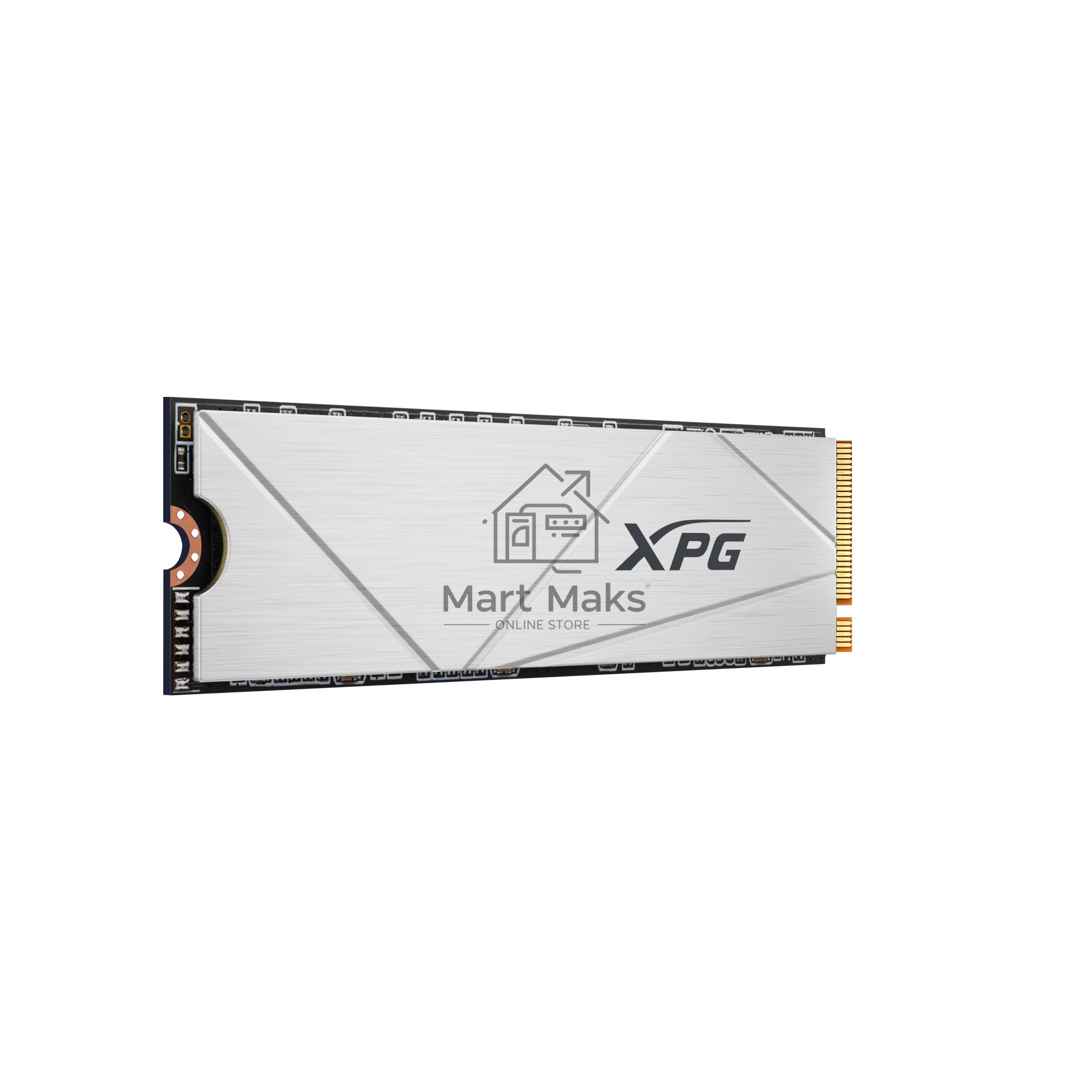 Накопитель SSD ADATA XPG GAMMIX S60, 2Tb, PCIe 4.0 x4, M.2 2280, NVMe, R/W 5000/4200, с радиатором