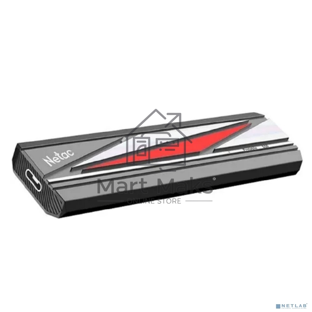 Внешний накопитель SSD Netac ZX20L 2TB USB 3.2 Gen 2 Type-C External SSD, R/W up to 2000MB/1800MB/s, with USB C to A cable and 20Gbps USB C to C cable, 5Y wty