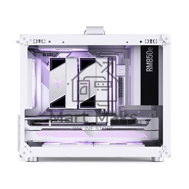 Корпус без блока питания JONSBO C6 MAX Handle, Mini-Tower, TG, no fan, 1xUSB-A 3.0 + 1xUSB-C 3.1, mATX, mITX White