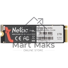 Накопитель SSD Netac NV3000, 1Tb, PCIe 3.0 x4, M.2 2280, NVMe, R/W 3100/2100