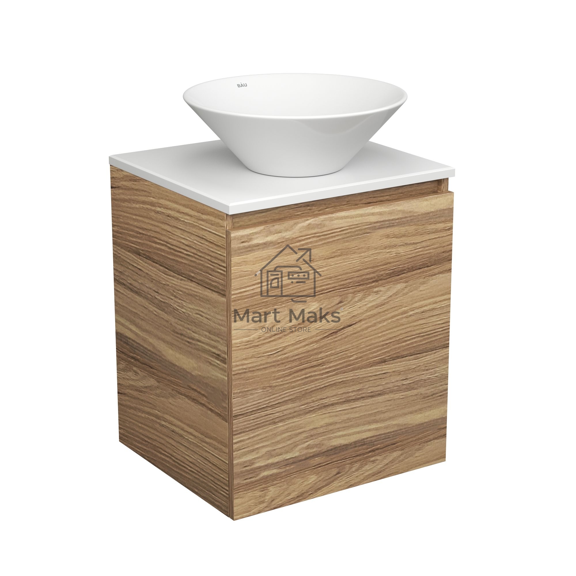 Тумба Bau Dream Blackwood 50 с дверцей, раковина BAU Dream D43