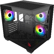 Компьютерный корпус Bloody CC-121 черный без БП mATX 7x120мм 1xUSB 2.0 1xUSB 3.0 audio
