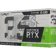 Видеокарта Palit GeForce RTX 3050 StormX V1, 6 GB GDDR6, 96bit, DisplayPort, HDMI, DVI-D, GPU 1470 MHz