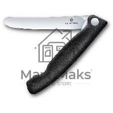 Нож кухонный Victorinox Swiss Classic 6.7803.F стальной столовый лезв.110 мм прямая заточка черный карт.коробка