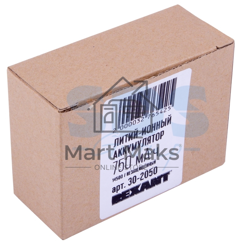 Аккумулятор Li-ion 14500 unprotected 750 mAH 3.7 В Rexant