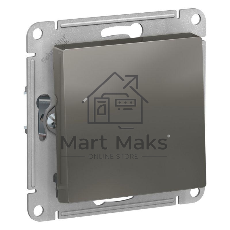 Механизм выключателя 1-кл. СП AtlasDesign 10А IP20 (сх. 1) 10AX сталь