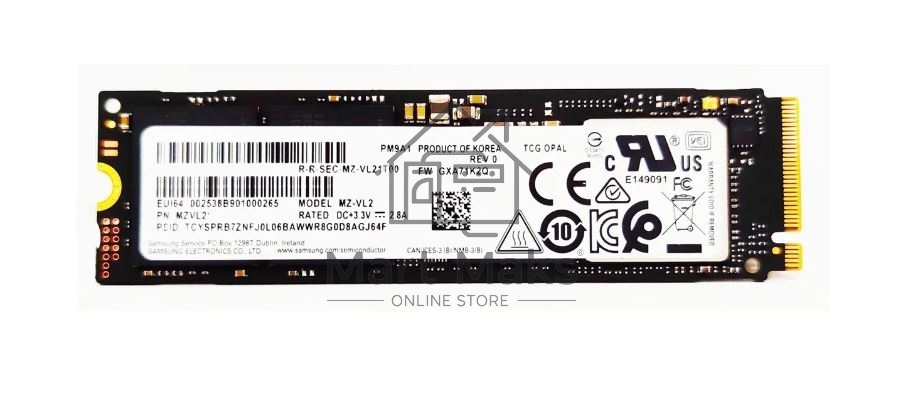 Накопитель SSD Samsung PM9A1, 1000ГБ, M.2 2280, PCIe 4.0 x4, NVMe, R/W 7000/5100