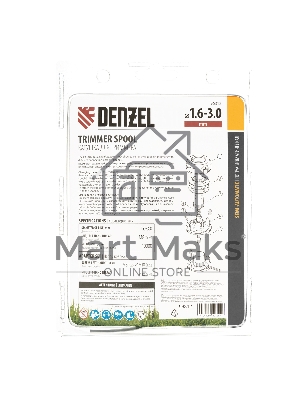 Катушка Denzel 96312 универ. триммер. гайка м8 гайка м10 винт м8-м10 лев. резьба шаг 1.25мм
