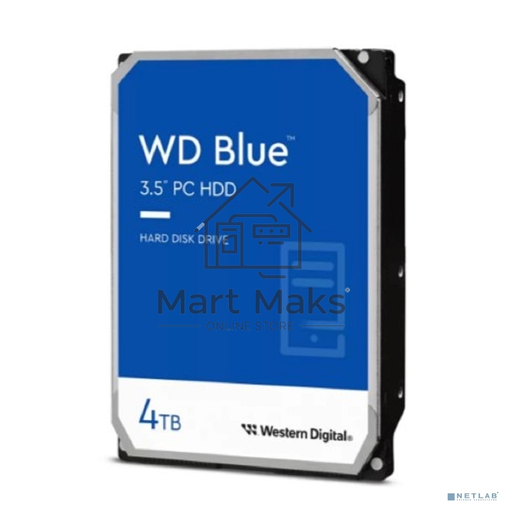 Жесткий диск Western Digital SATA 4TB 6GB/S 256MB BLUE WD40EZAX