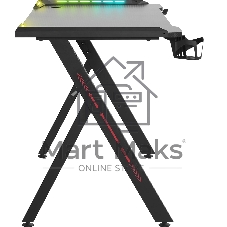 Стол игровой Defender Gamer RGb, подвес круж+гарн., черный, 120