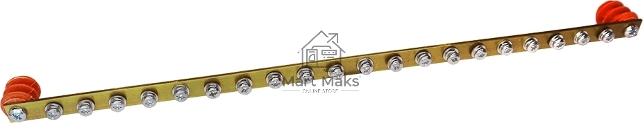 Шина заземления Lanmaster TWT-EBARH-1U-15X3/20 дл.482мм шир.15мм