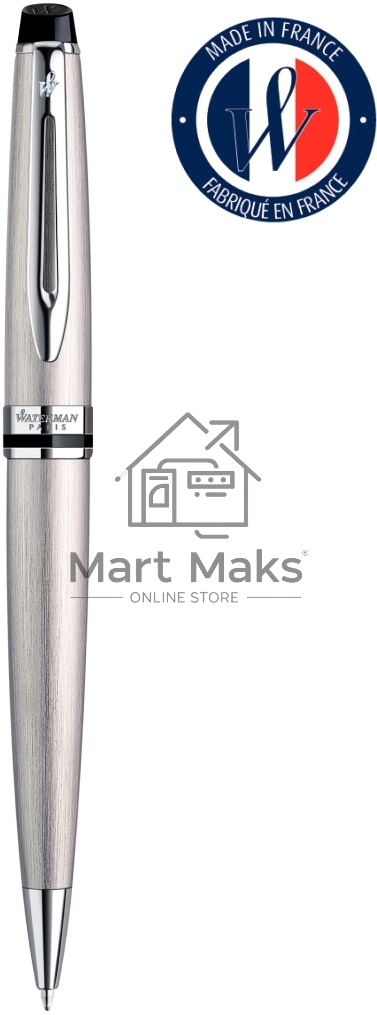 Ручка шариковая Waterman Expert 3 (CWS0952100) Stainless Steel CT M, синие чернила, подарочная коробка, сменный стержень, 1 стержень, круглая, 1 цвет