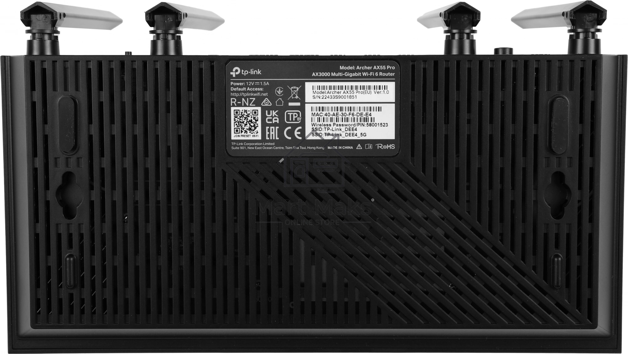 Двухдиапазонный гигабитный TP-Link Archer AX55 Pro AX3000 Wi-Fi 6 роутер