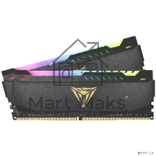 Оперативная память Patriot Viper Steel, DDR4, 16GB (2x8GB), 3200MHz, CL18, DIMM, с радиатором, RGB, черный