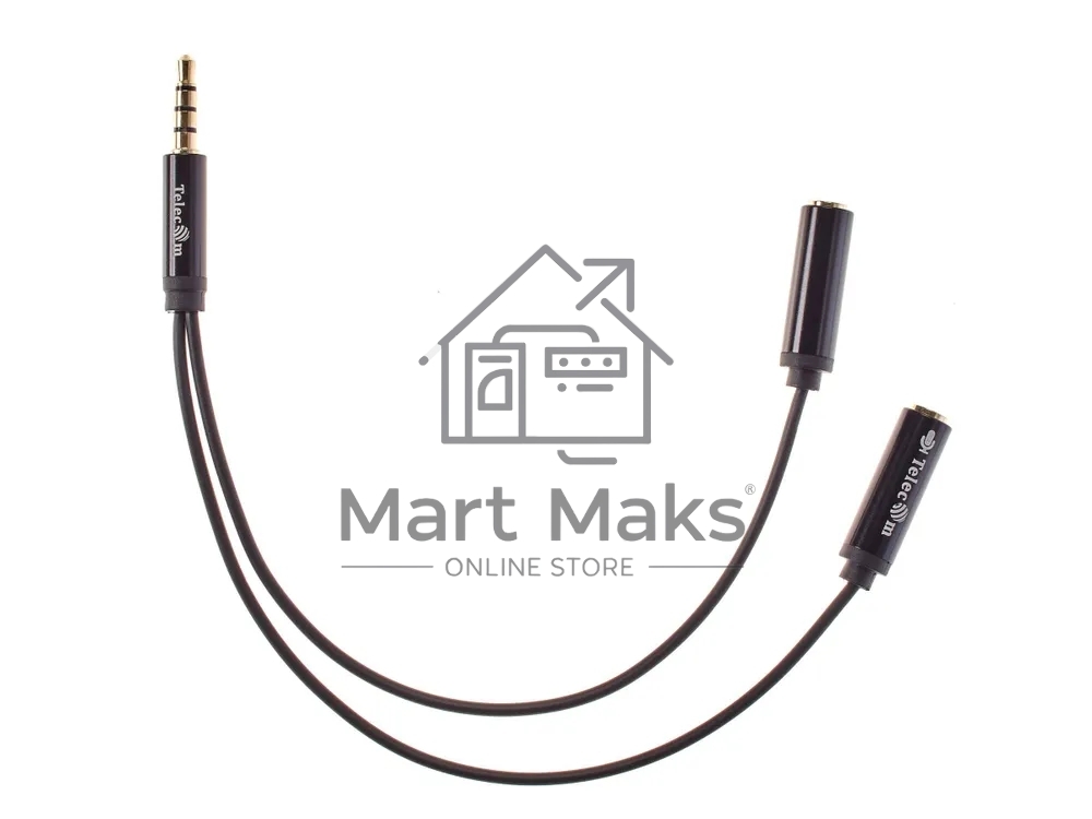 Кабель-адаптер Telecom TAV204M-0.2M 3.5ST(M)/2*3.5 ST(F), 0.2м, Telecom PRO <TAV204M-0.2M>