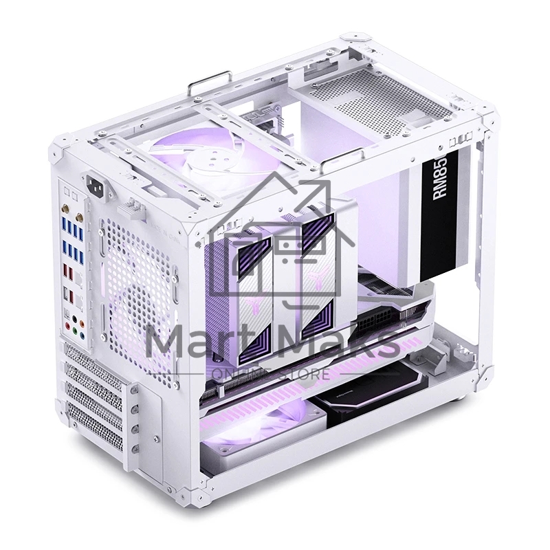 Корпус без блока питания JONSBO C6 MAX Handle, Mini-Tower, TG, no fan, 1xUSB-A 3.0 + 1xUSB-C 3.1, mATX, mITX White