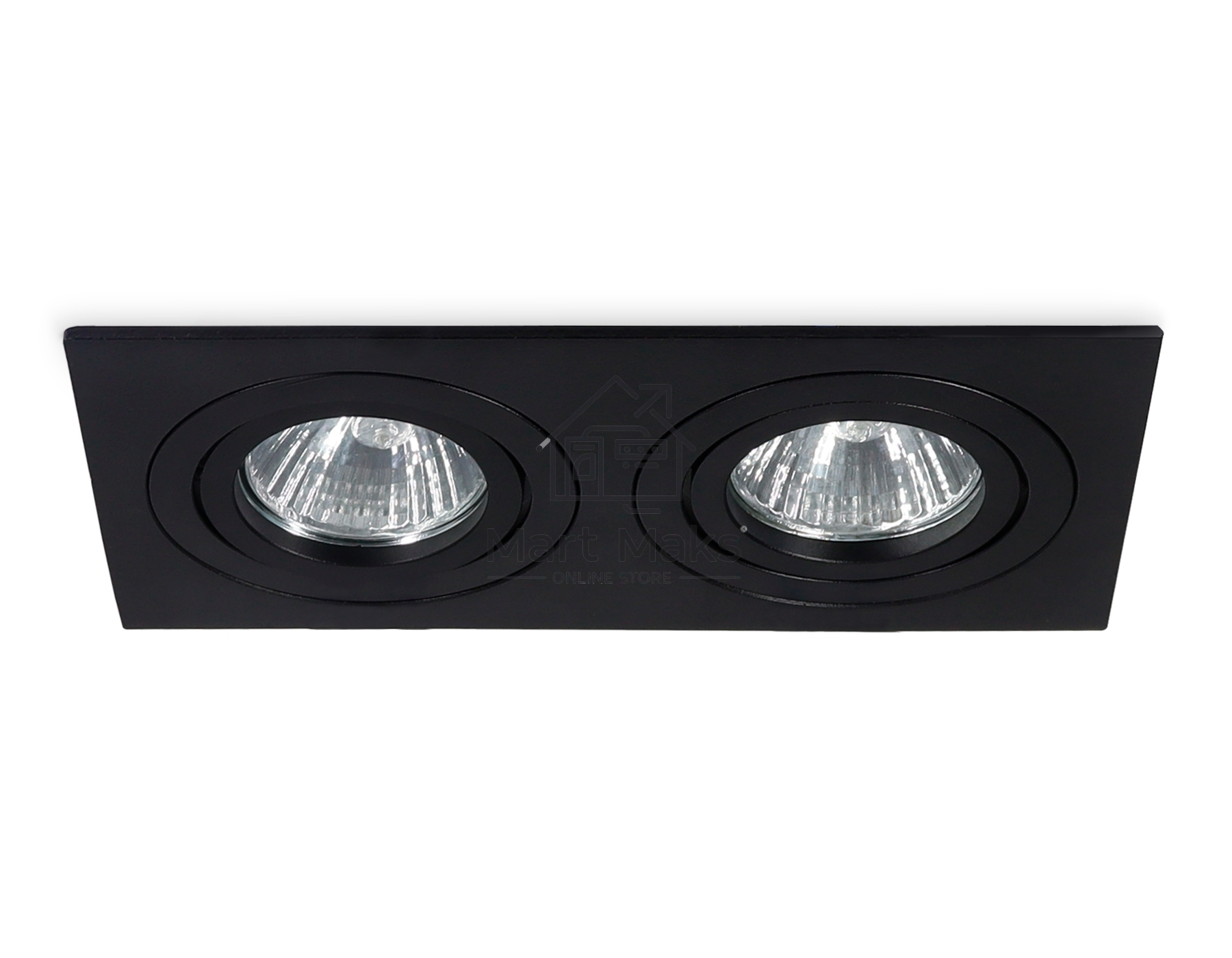 Встраиваемый поворотный точечный светильник Ambrella light TN102627/2 BK черный GU5.3 175*95*28