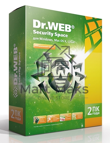 ПО DR.WEB Security Space 2 ПК/2 года (BHW-B-24M-2-A3)