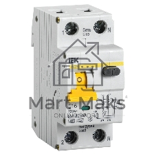 Выключатель автоматический дифференциального тока 2п (1P+N) C 16А 30мА тип A 6кА АВДТ-32 IEK MAD22-5-016-C-30