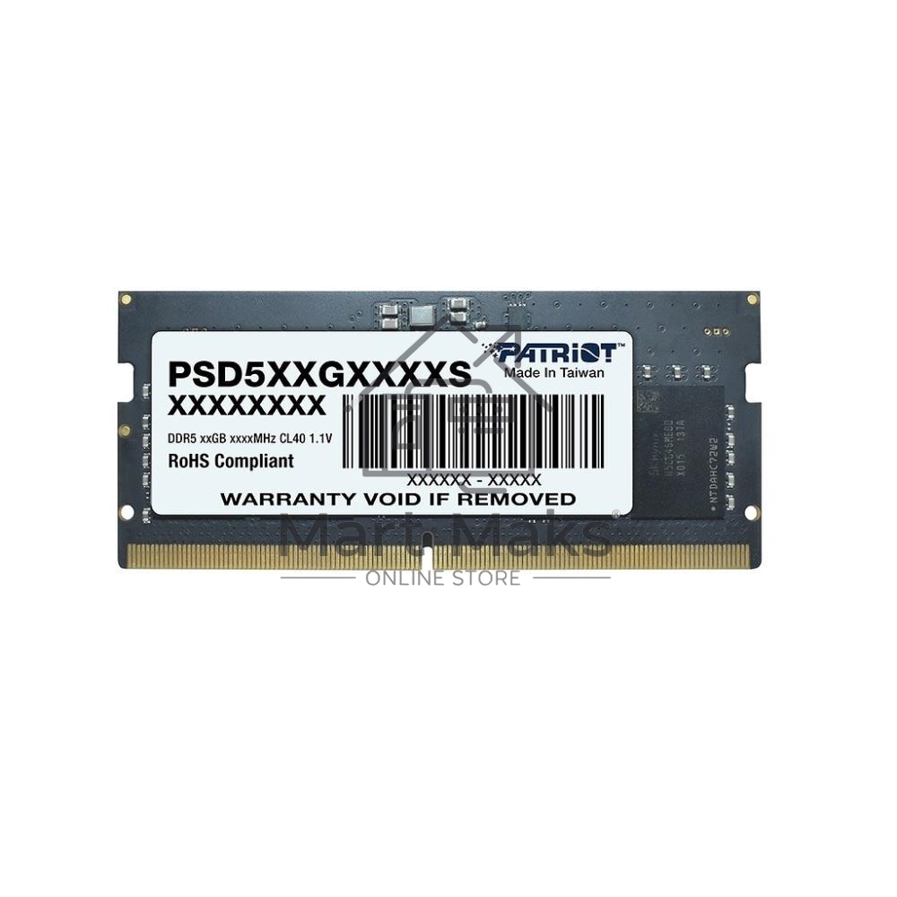 Оперативная память Patriot Signature, DDR5, 8GB (1x8 GB), 4800 MHz, CL40, DIMM