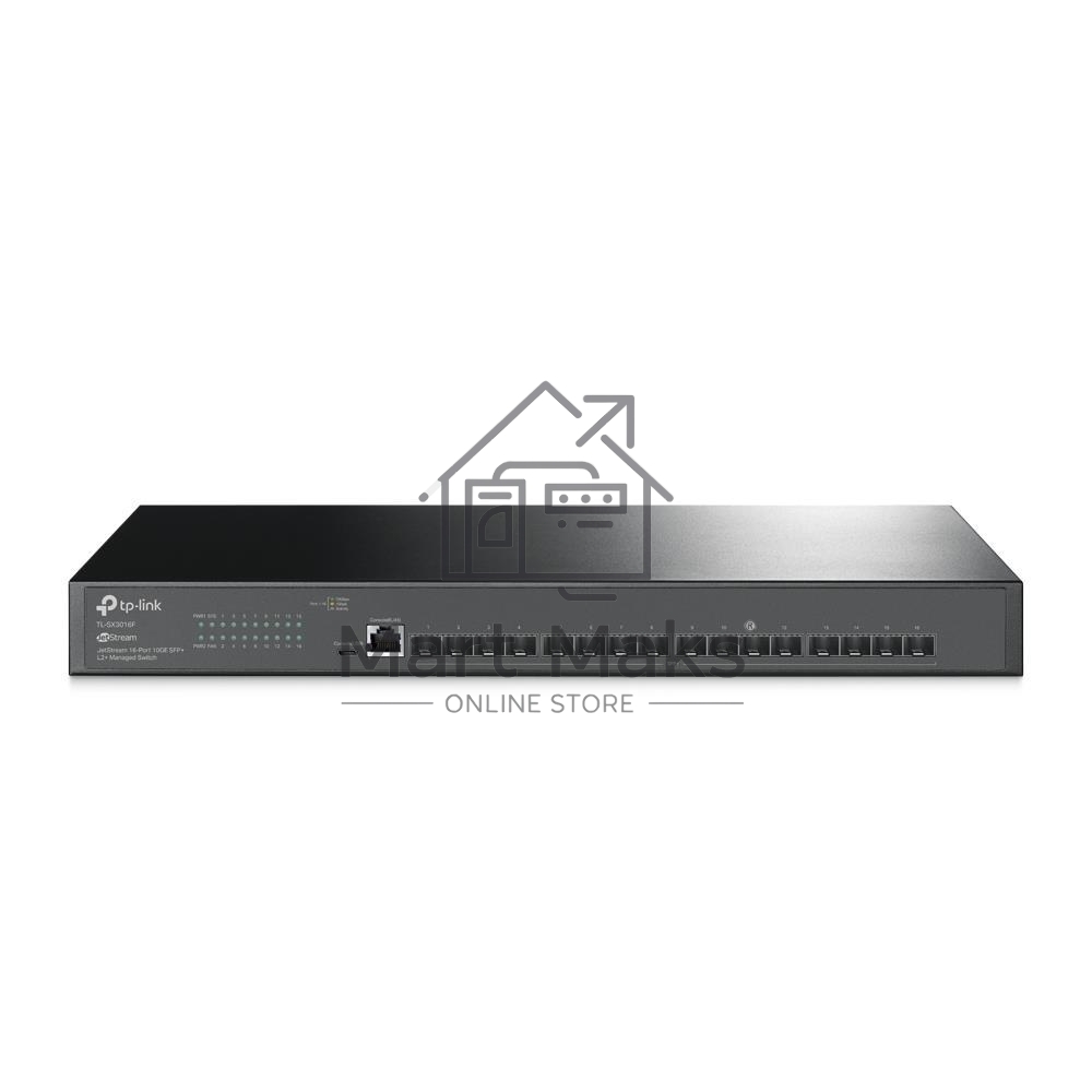 Коммутатор TP-Link JetStream 16-Port 10GE SFP+ L2+ Managed Switch PORT: 16× 10G SFP+ Slots