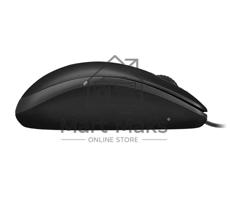 Мышь проводная Logitech B100 черный, 1000 dpi, USB, кнопки - 3