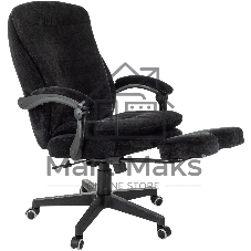 Кресло руководителя Бюрократ T-9950MSG-F Fabric черный Light-20, крестов. пластик, подст. для ног