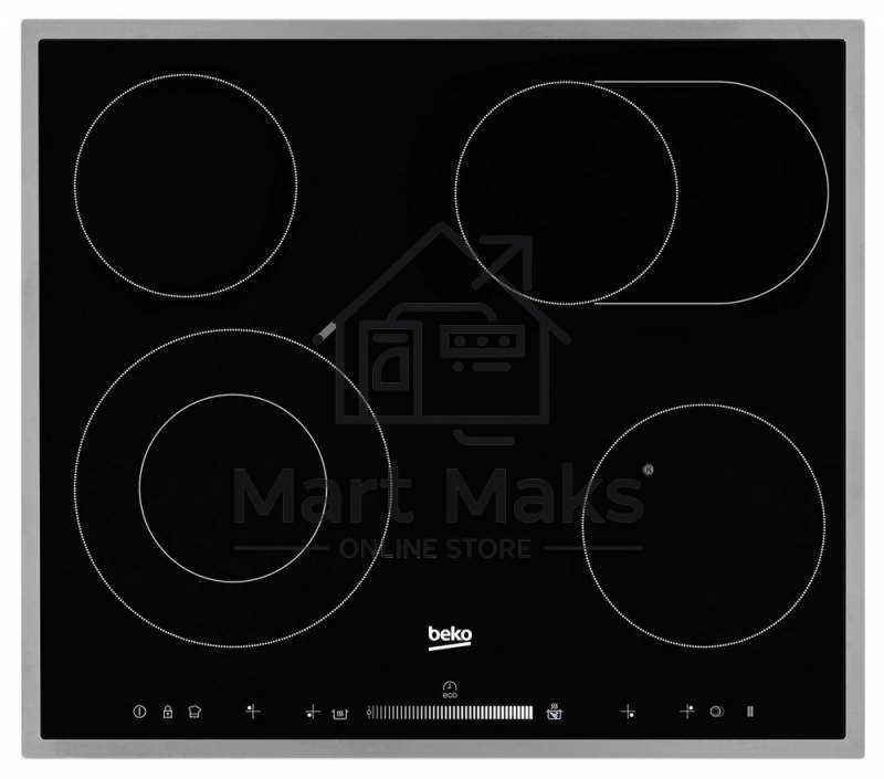 Встраиваемая электрическая варочная поверхность Beko HIC 64503 TX, черный