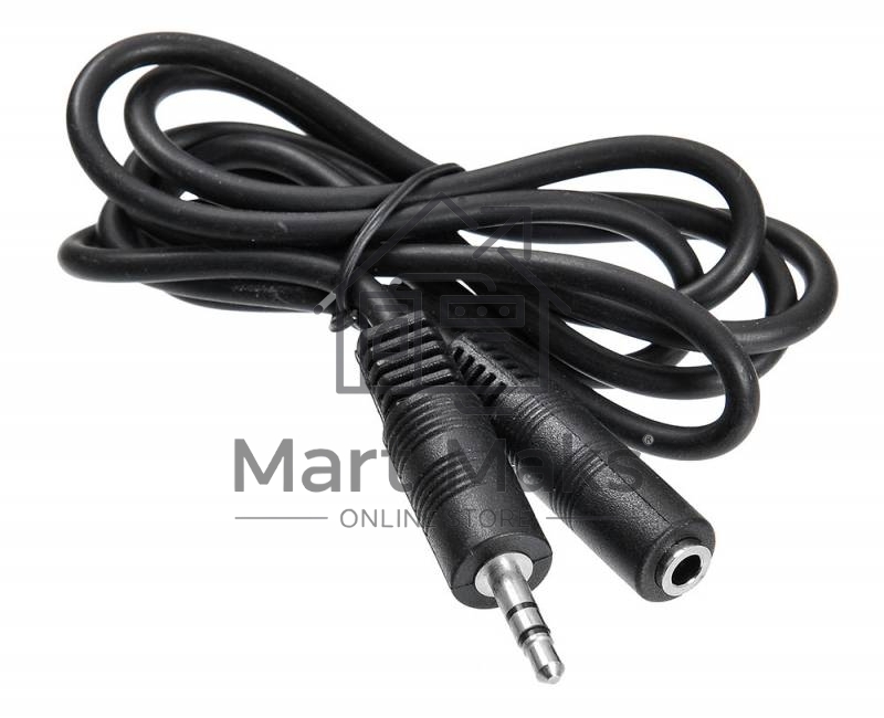 Кабель-удлинитель аудио Buro BAAC003-1 Jack 3.5 (m)/Jack 3.5 (f) 1м. черный