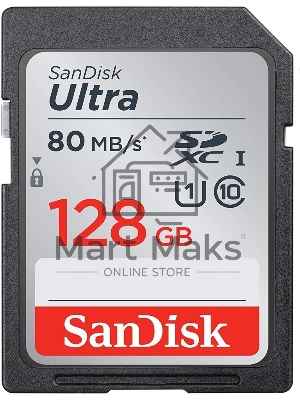 Флеш карта SD 128GB SanDisk SDXC Class 10 UHS-I Ultra 120MB/s