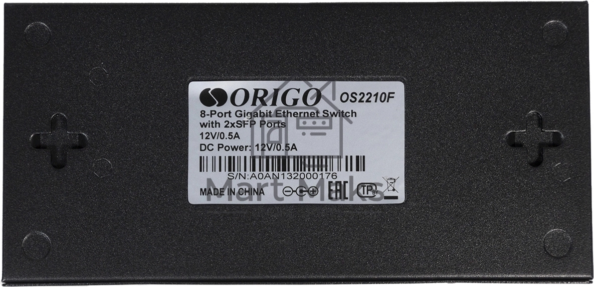 Неуправляемый коммутатор ORIGO Unmanaged Switch 8x1000Base-T, 2x1000Base-X SFP, metal case