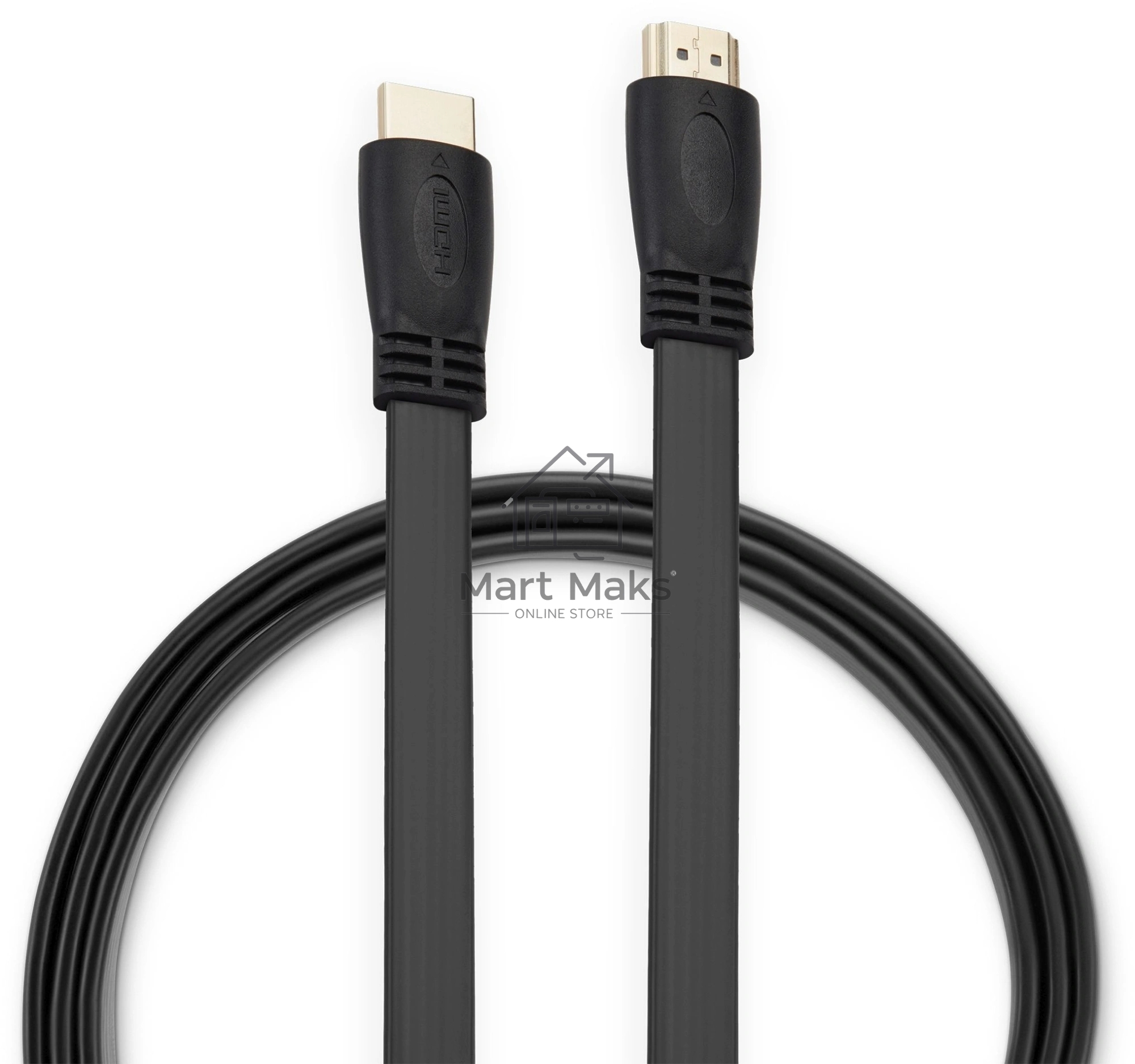 Кабель аудио-видео Buro BU-HDMI-FLAT-v1.4-1.5m HDMI (m)/HDMI (m) 1.5м. позолоч.конт. черный
