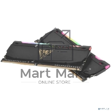 Оперативная память Patriot Viper Steel, DDR4, 16GB (2x8GB), 3200MHz, CL18, DIMM, с радиатором, RGB, черный