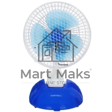 Вентилятор Centek CT-5003 синий/белый, настольный, 20 Вт, 2 скорости, 15 см