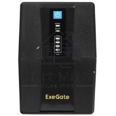 Источник бесперебойного питания ExeGate EP244543RUS Power Back BNB-600 600VA, черный, 2 евророзетки