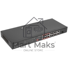 Коммутатор TP-Link 16-port 10/100Mbps + 2-port Gigabit unmanaged switch with 16 PoE+ ports, compliant with 802.3af/at PoE, 150W PoE budget,  support 250m Extend Mode, priority mode and Isolation mode, rackmount, plug and play.