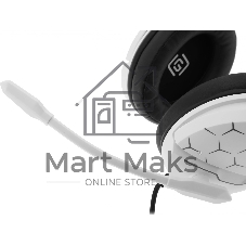 Гарнитура Oklick HS-L710G белый/чёрный, проводная, USB, подсветка