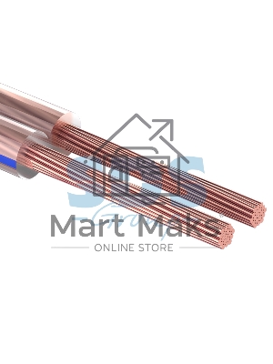 Кабель акустический Rexant 2х0,75 м м², прозрачный BLUELINE, мини-бухта 20 м