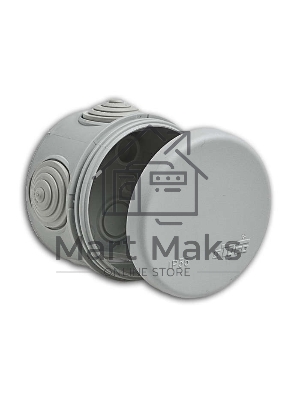 Рувинил 67020 Тусо.Коробка расп. для о/п, D = 70мм, Н = 50мм, 4ввода, IP55 (св.-серая)