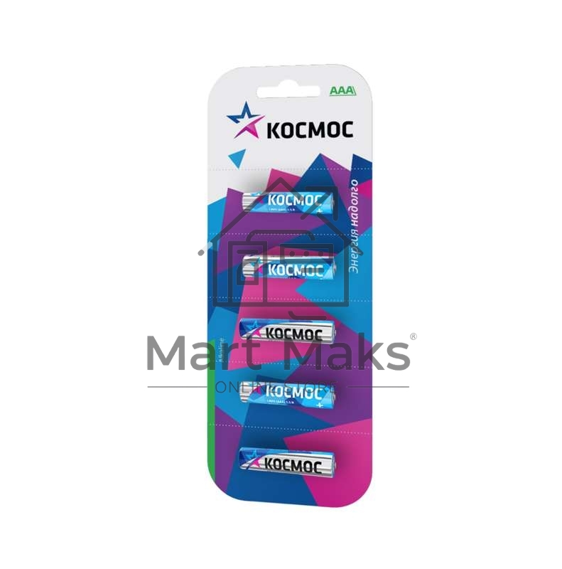 Элемент питания алкалиновый LR LR03 BP-5 (блист.5шт) Космос KOCLR035BL