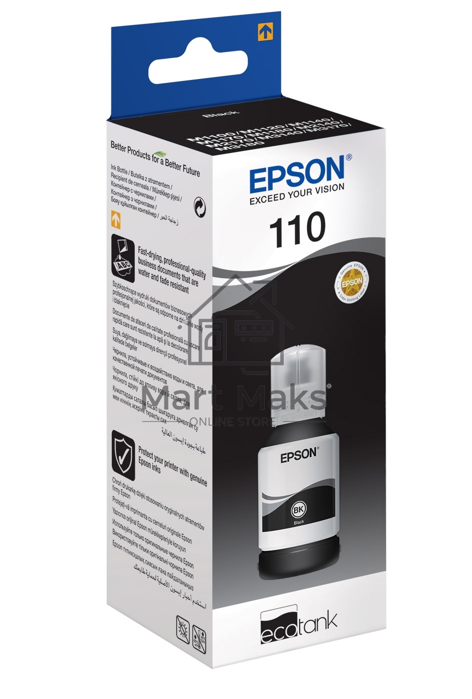 Чернила Epson MX1XX XL C13T03P14A черный (6000 стр.) (120 мл) для Epson M1100/1120/2140