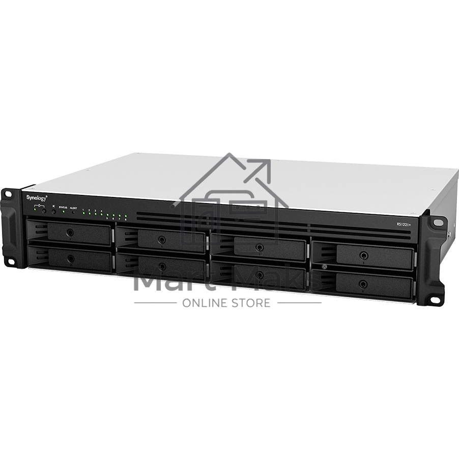 Сетевое хранилище Synology Rack 2U, QC2.2GHzCPU/4GbDDR4(upto32)/RAID0,1,5,6,10/upto 8 hot plug HDDs SATA(3,5'or2,5')(upto 12 with RX418)/2xUSB3.2/1eSATA/iSCSI/4xGbE(+1Expslot)/2xIPcam(upto 40)/2xPS/norail
