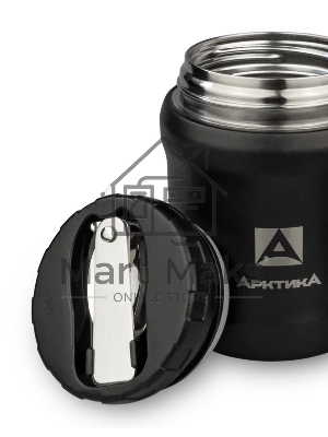 Термос для еды Арктика 311-500 0.5л. черный картонная коробка (311-500/BLACK)
